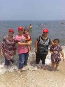 6 Our team enjoying the sea